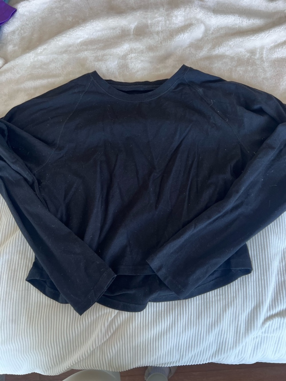 Alphalete Black Long Sleeve Crop Top